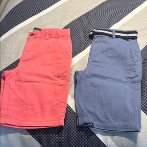 Men's Coral and Blue Shorts * Like New *